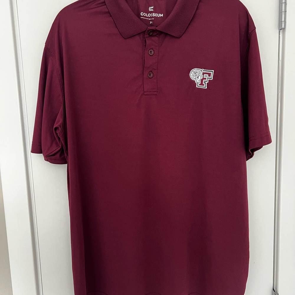Colosseum Fordham University Polo Shirt | Men’s XL | Maroon | Rams Logo